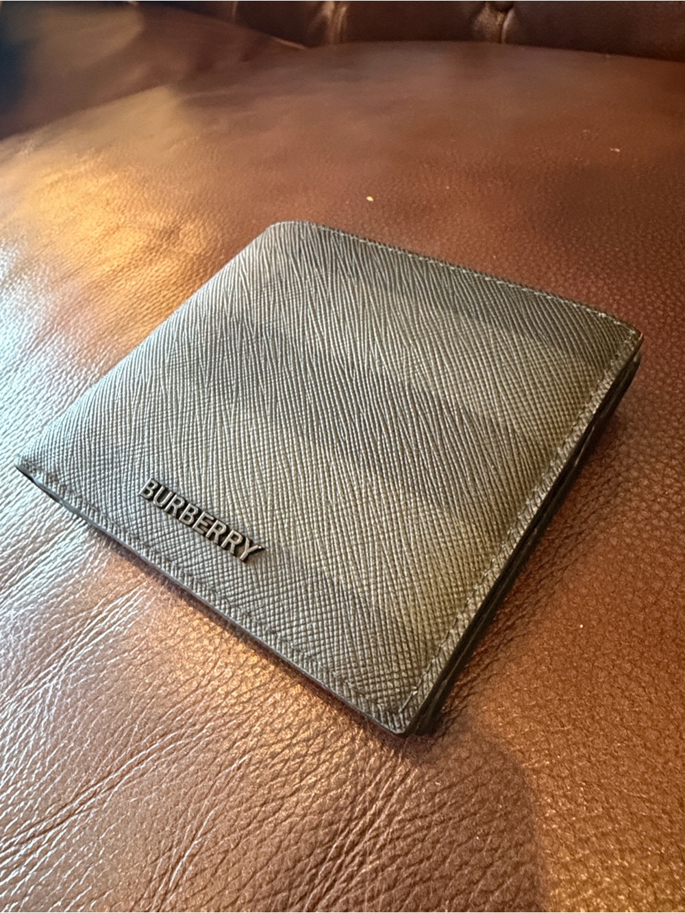 Burberry Black Tonal Check Wallet